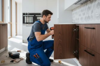 Установка кухонных фасадов