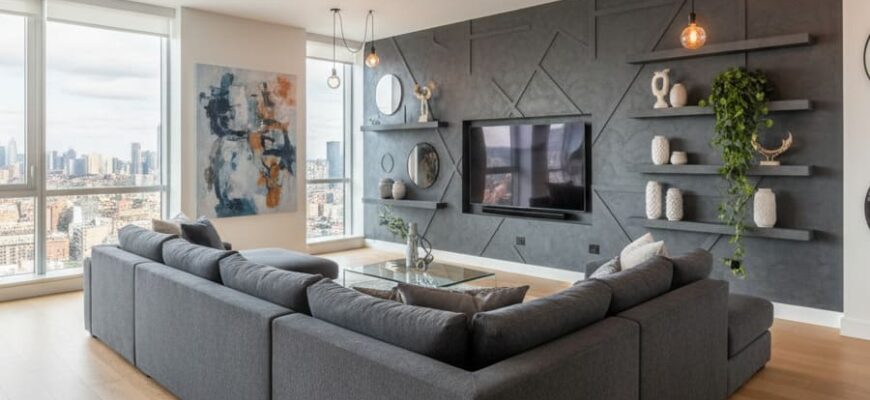 Стены в гостиной