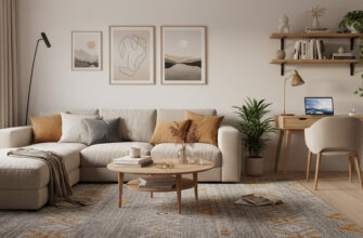 Гостиная с выделенными зонами